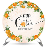 A Wenig Süße Ist An Der Weg Babydusche Runden Hintergrund